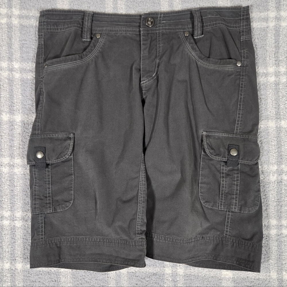 Kuhl Women's Charcoal Cargo Hiking Shorts Size 10